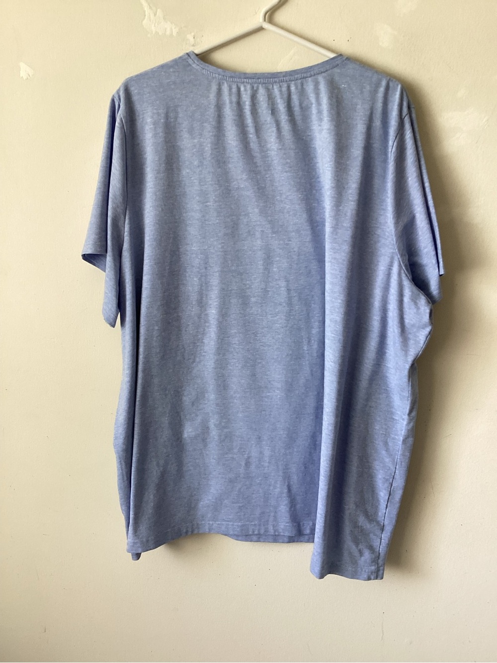 croft & barrow Heather Light Blue Short Sleeve Crew Neck Tee for women. - Picture 2 of 3